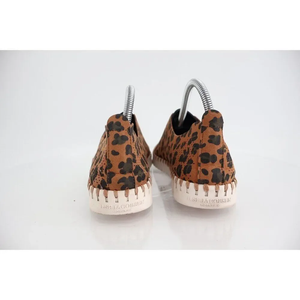 Ilse Jacobsen Women Tulip Flat Size 40 10 Slip On Shoe Brown Perforated Fabric